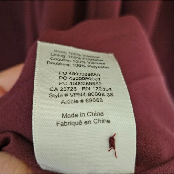 Aritzia Wilfred Lina Wrap Midi Dress Sz S Rust Red Crepe Flowy Feminine Timeless - Picture 11 of 11